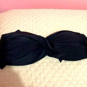 Black Bandeau swim top